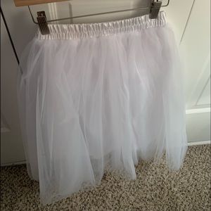 White tulle skirt